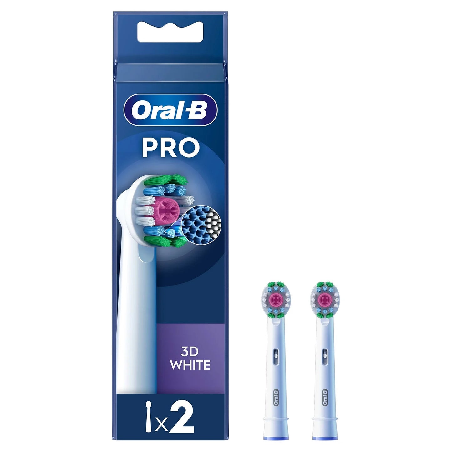 Oral-B PRO 3D White opzetborstels 2 stuks