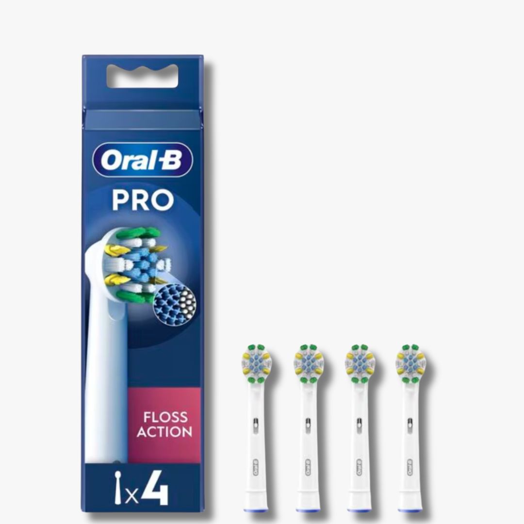 Oral-B PRO Floss Action Opzetborstels - Set van 4 stuks met CleanMaximiser-technologie voor een optimale mondhygiëne en grondige reiniging tussen de tanden