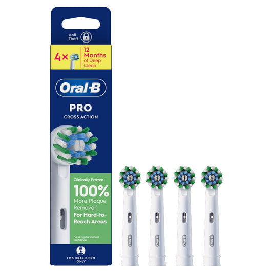 Oral-B PRO CrossAction wit opzetborstels 4 stuks