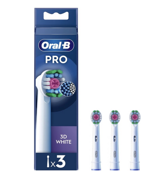 Oral-B PRO 3D White opzetborstels 3 stuks - CleanMaximiser