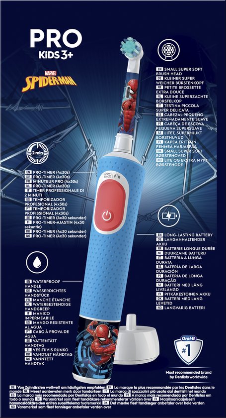 Oral-B Pro Kids - Spider-Man - Elektrische Tandenborstel -2 Opzetborstels
