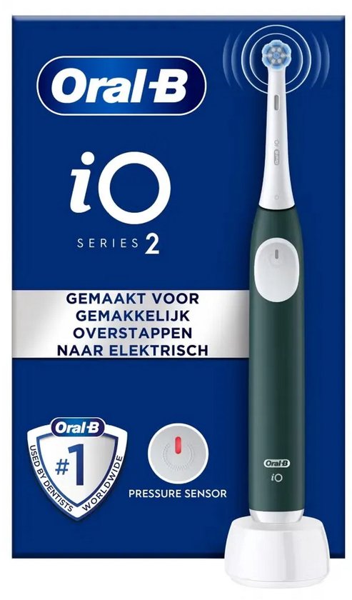 Oral-B iO series 2 Clean & Care Elektrische Tandenborstel Groen met Reisetui