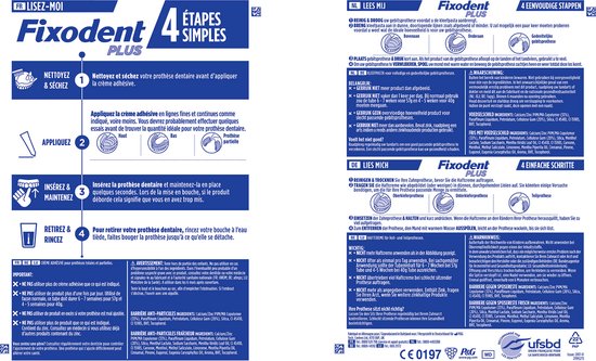Fixodent Plus Kleefpasta Food Barrier - Fris - 6 x 40ml