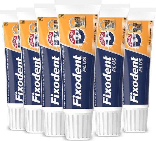 Fixodent Plus Kleefpasta Onverslaanbare Bijtkracht - 6 x 40ml