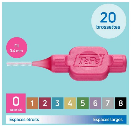 TePe Interdentale Ragers Original Paars ISO maat 6 – 1,1 mm (20 stuks)