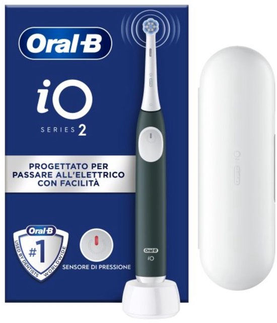 Oral-B iO series 2 Clean & Care Elektrische Tandenborstel Groen met Reisetui