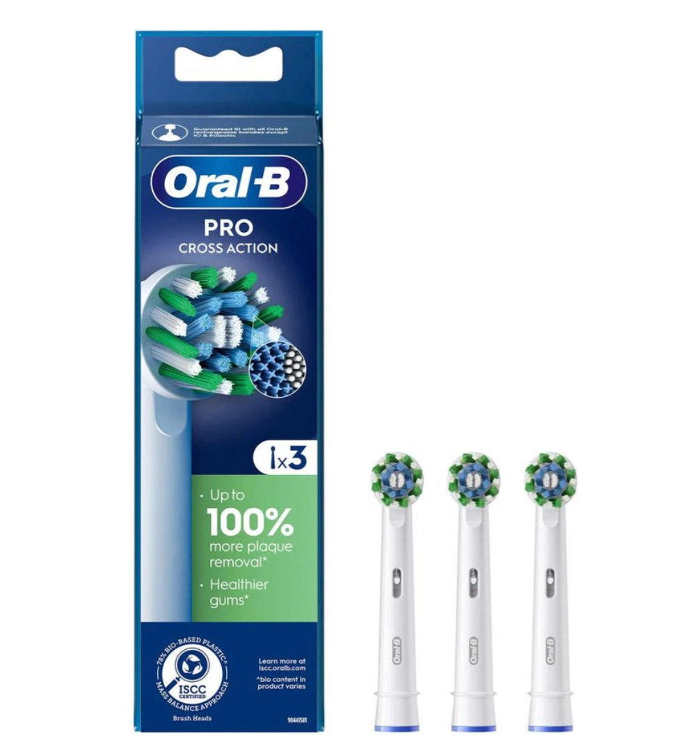 Oral-B PRO CrossAction opzetborstels 3 stuks - CleanMaximiser