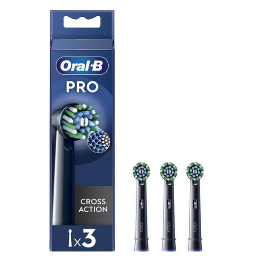 Oral-B PRO CrossAction zwart opzetborstels 3 stuks - CleanMaximiser