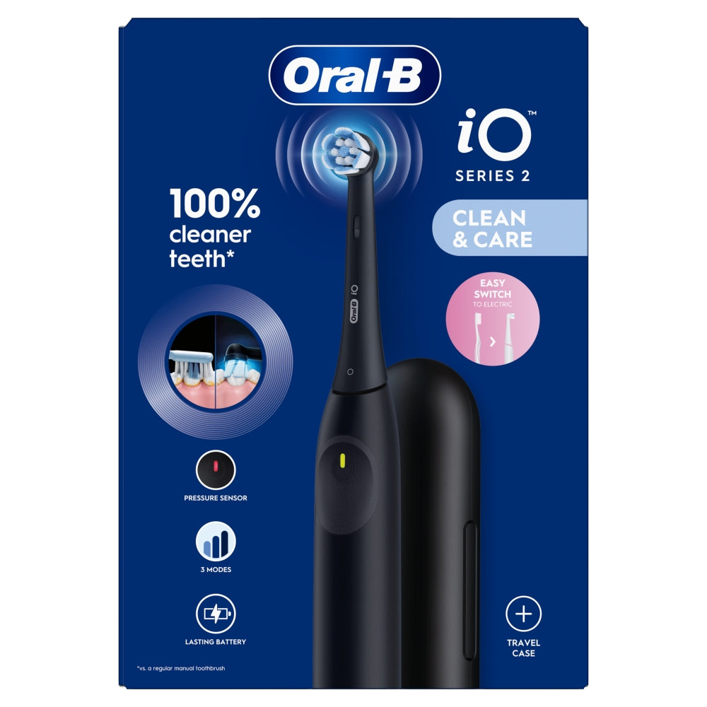 Oral-B iO 2 Elektrische Tandenborstel Black met Reisetui
