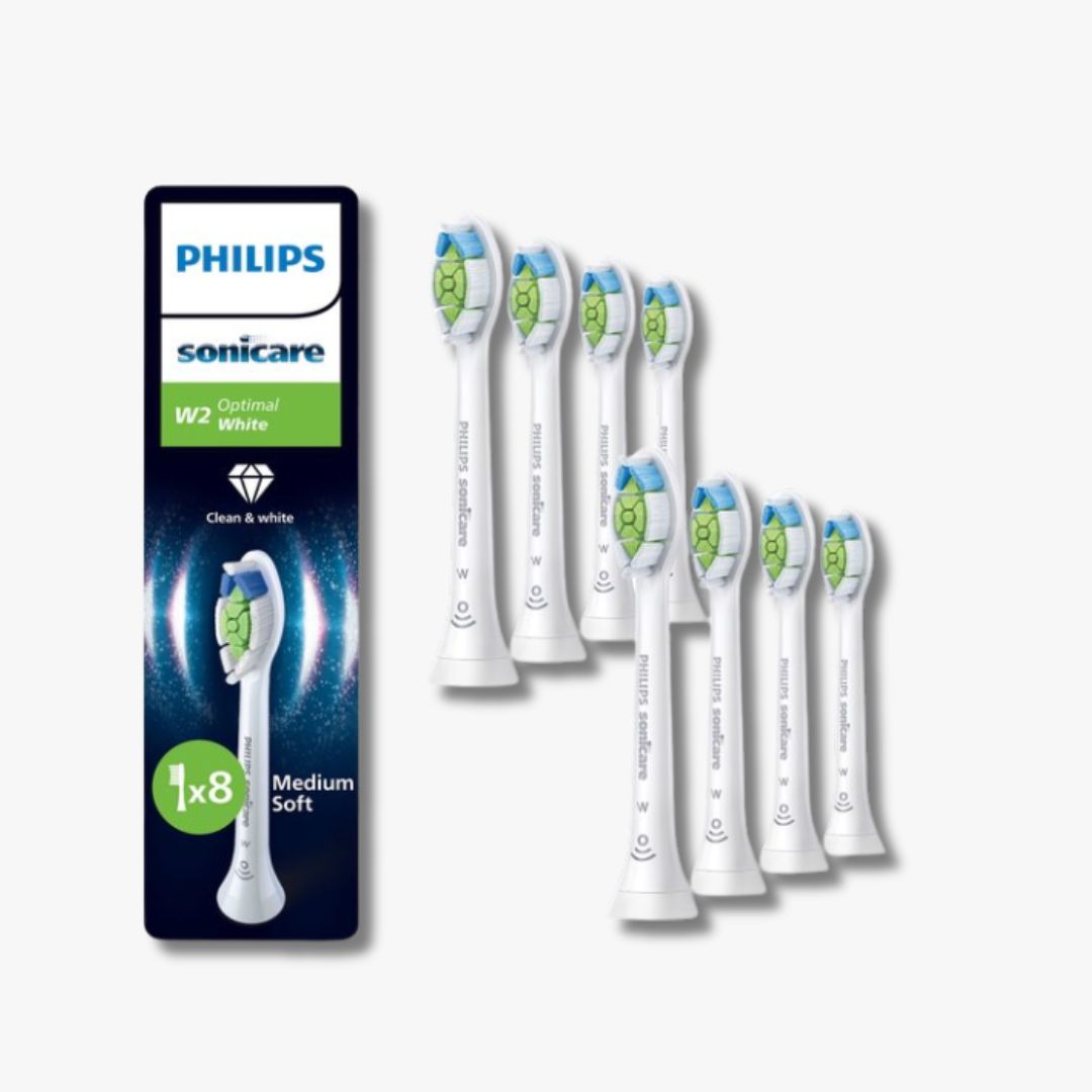 Philips Sonicare W2 Optimal White - Opzetborstels - Wit - 8 stuks