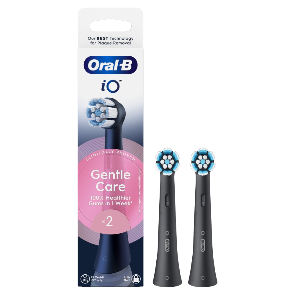 Oral-B iO Gentle Care - Opzetborstels - Zwart - 2 stuks