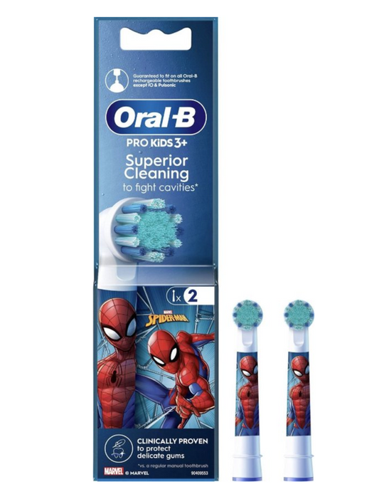 Oral-B PRO Kids - Spiderman opzetborstels 2 stuks - CleanMaximiser