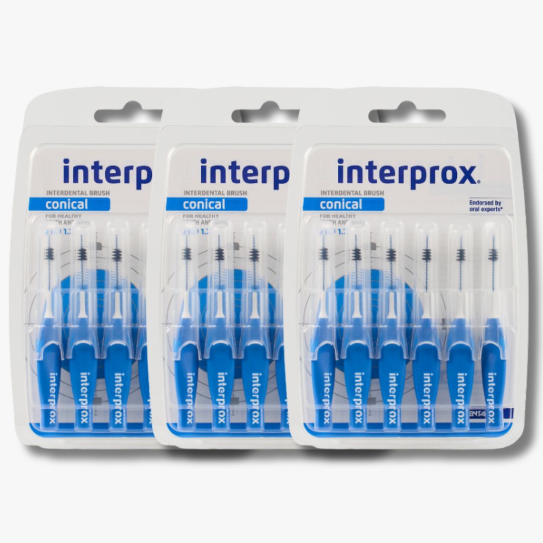 Interprox Ragers Conical Blauw 1.7 mm – Voordeelpakket met 3 sets van 6 stuks ragers voor effectieve reiniging van grotere tussenruimtes
