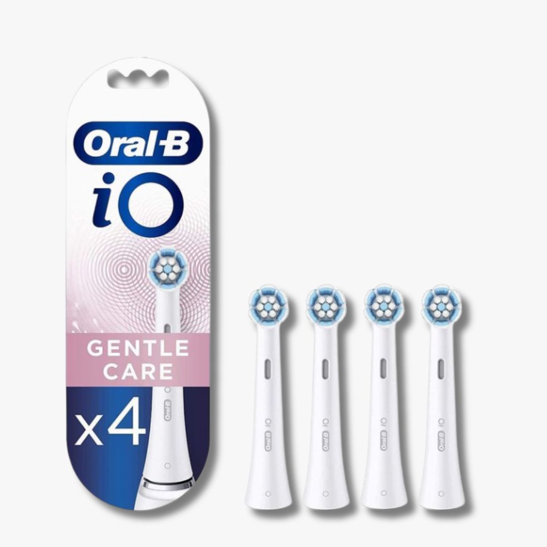 Oral-B iO Gentle Care Opzetborstels Wit - Set van 4 opzetborstels voor zachte reiniging, geschikt voor de Oral-B iO serie