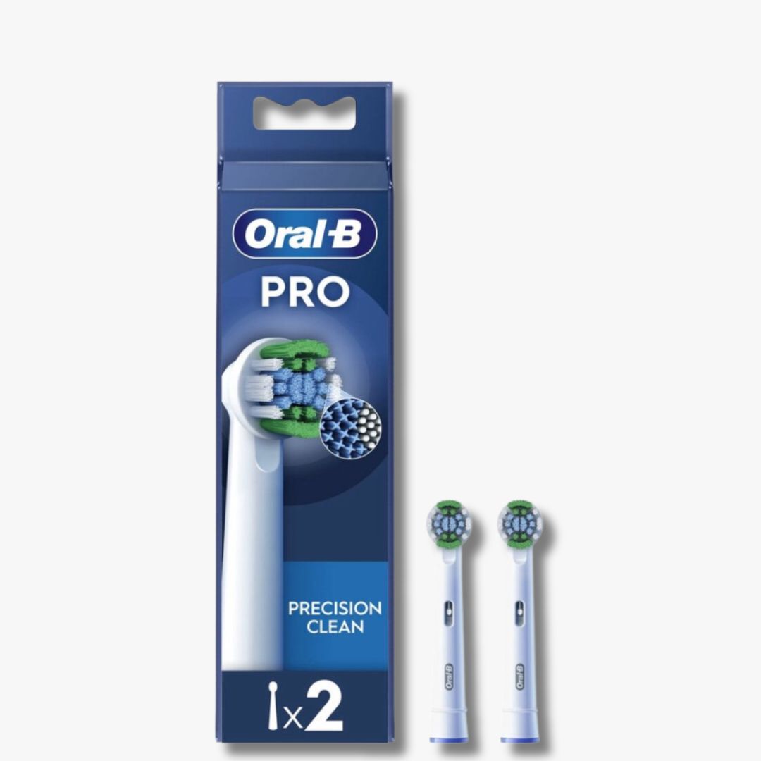 Oral-B PRO Precision Clean opzetborstels - Set van 2 stuks met CleanMaximiser-technologie voor een grondige reiniging en gezond tandvlees