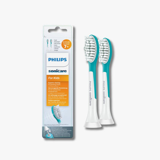 Philips Sonicare For Kids Standard HX6042/33 Groen - Set van 2 opzetborstels voor kinderen, met een zachte reiniging voor gevoelige tandjes