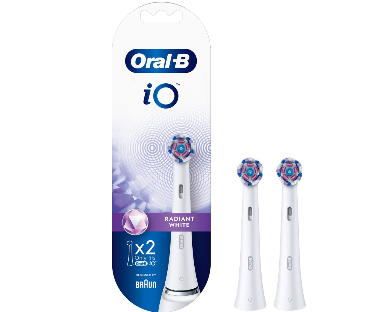 Oral-B iO Radiant White - Opzetborstels - 2 stuks