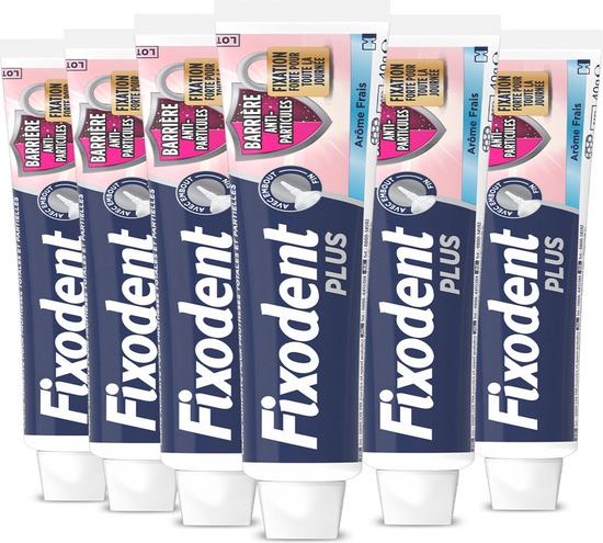 Fixodent Plus Kleefpasta Food Barrier - Fris - 6 x 40ml