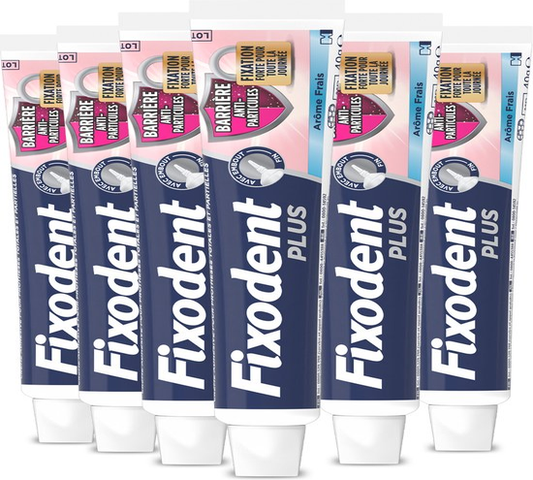 Fixodent Plus Kleefpasta Food Barrier - Fris - 6 x 40ml
