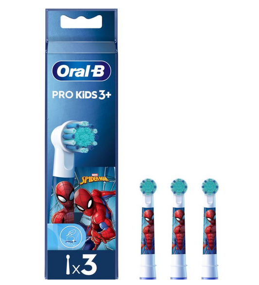 Oral-B PRO Kids - Spiderman opzetborstels 3 stuks - CleanMaximiser