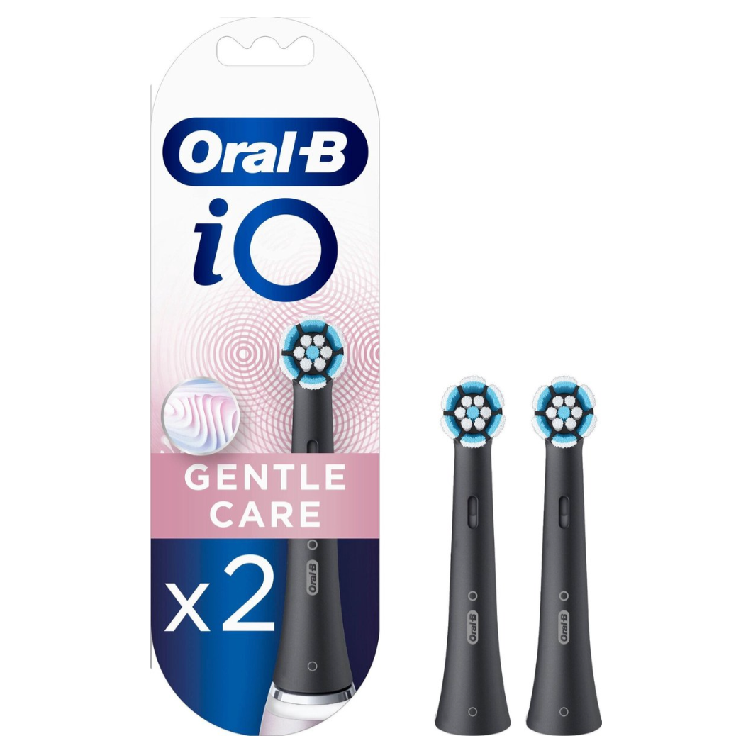 Oral-B iO Gentle Care - Opzetborstels - Zwart - 2 stuks