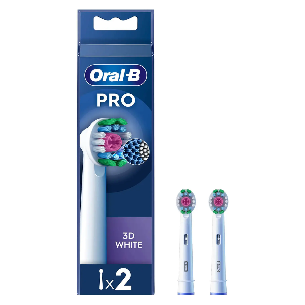 Oral-B PRO 3D White opzetborstels 2 stuks - CleanMaximiser