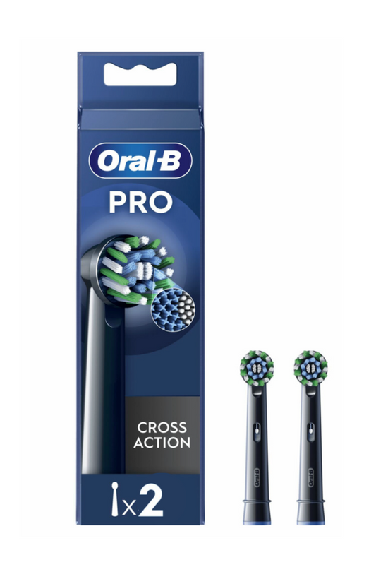 Oral-B PRO CrossAction zwart opzetborstels 2 stuks - CleanMaximiser